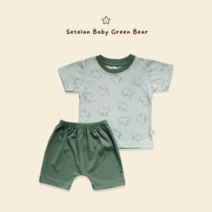 Minieclub set baby green bear