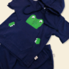 Minieclub Setelan Hoodie Navy Croco