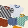 Minieclub Setelan Stripe Overtee Baby