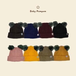 Minieclub Pompom Topi Rajut